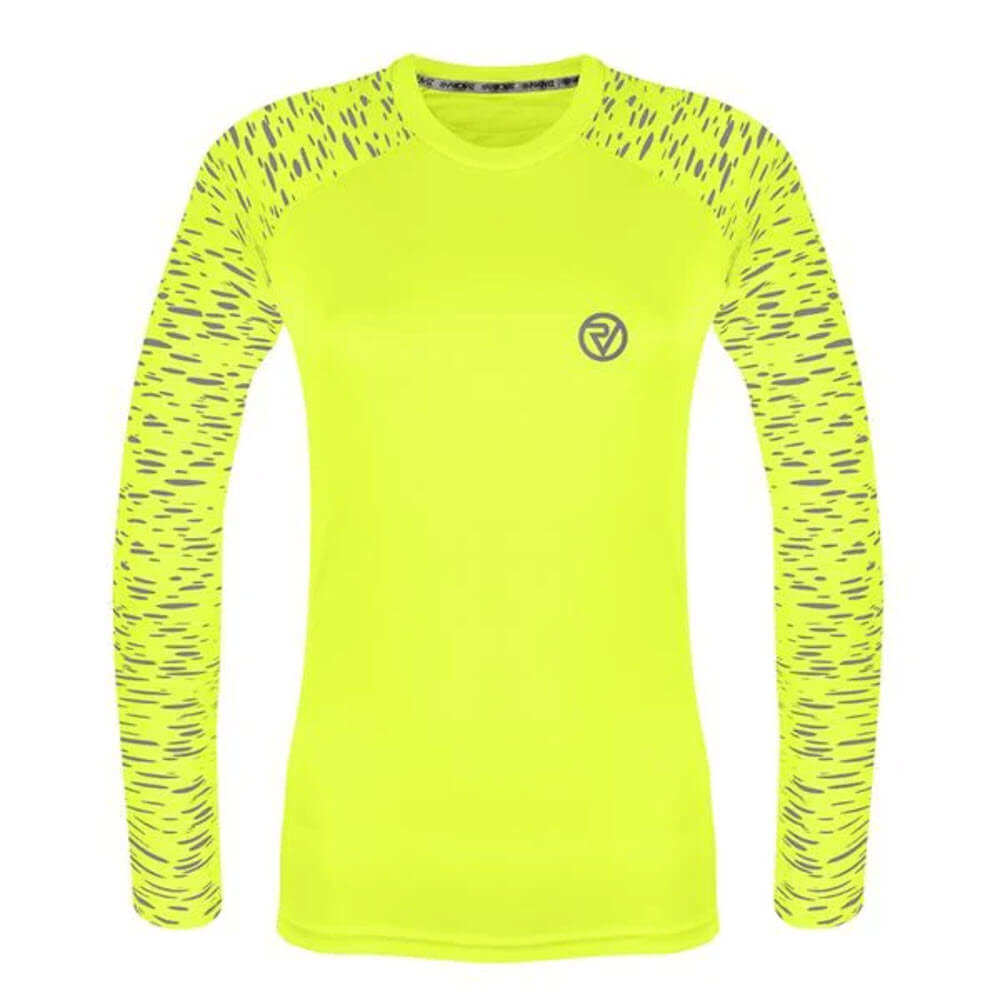 Proviz REFLECT360 Womens Long Sleeve Running Top. Reflective pattern details moisture wicking, breathable and lightweight Womens running relfective top
