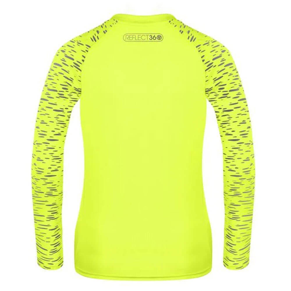 Proviz REFLECT360 Womens Long Sleeve Running Top. Reflective pattern details moisture wicking, breathable and lightweight Womens running relfective top