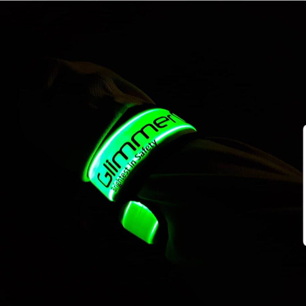 Glimmer Gear Light Up Safety Slap Band for Runners and Cyclists