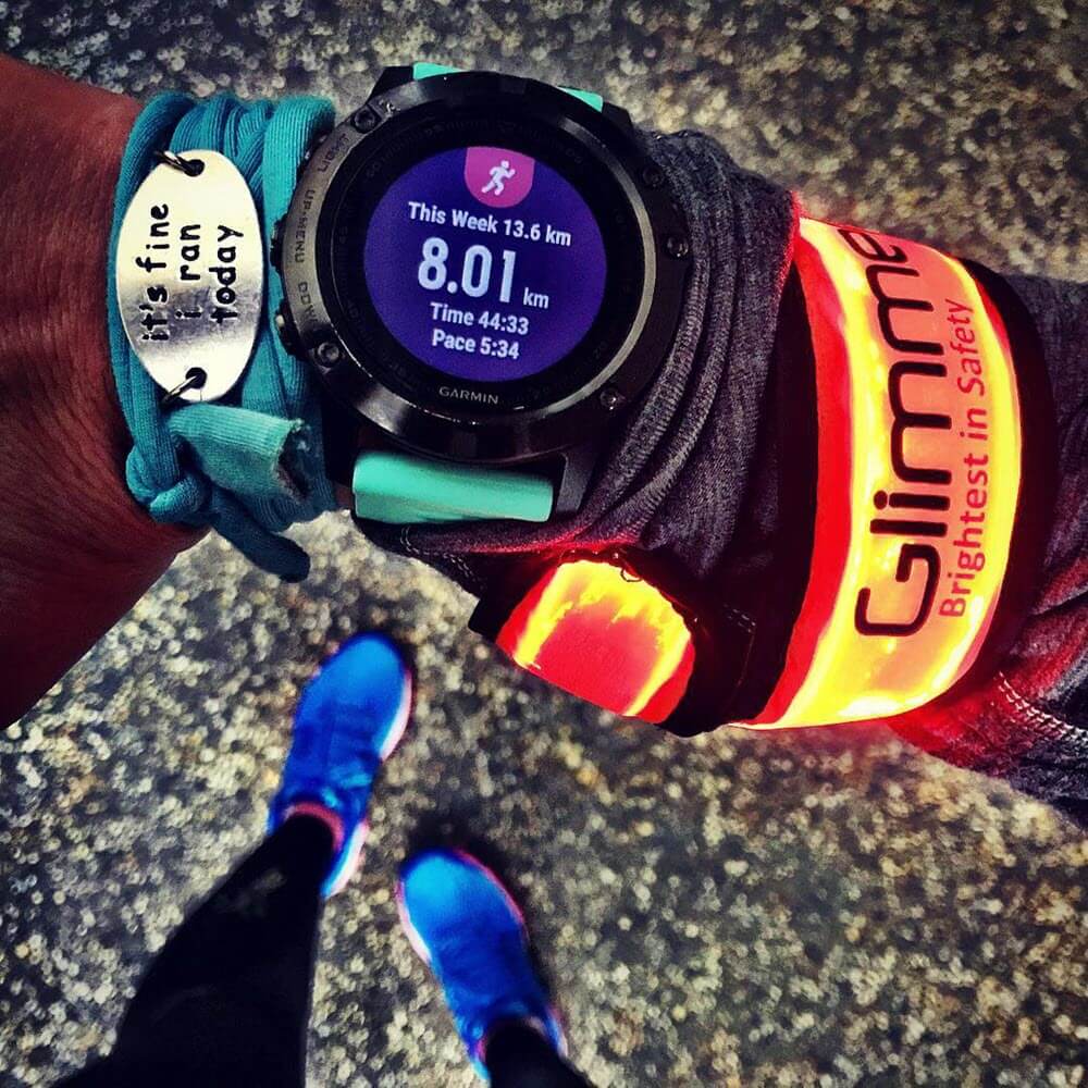 Glimmer Gear Light Up Safety Slap Band for Runners and Cyclists