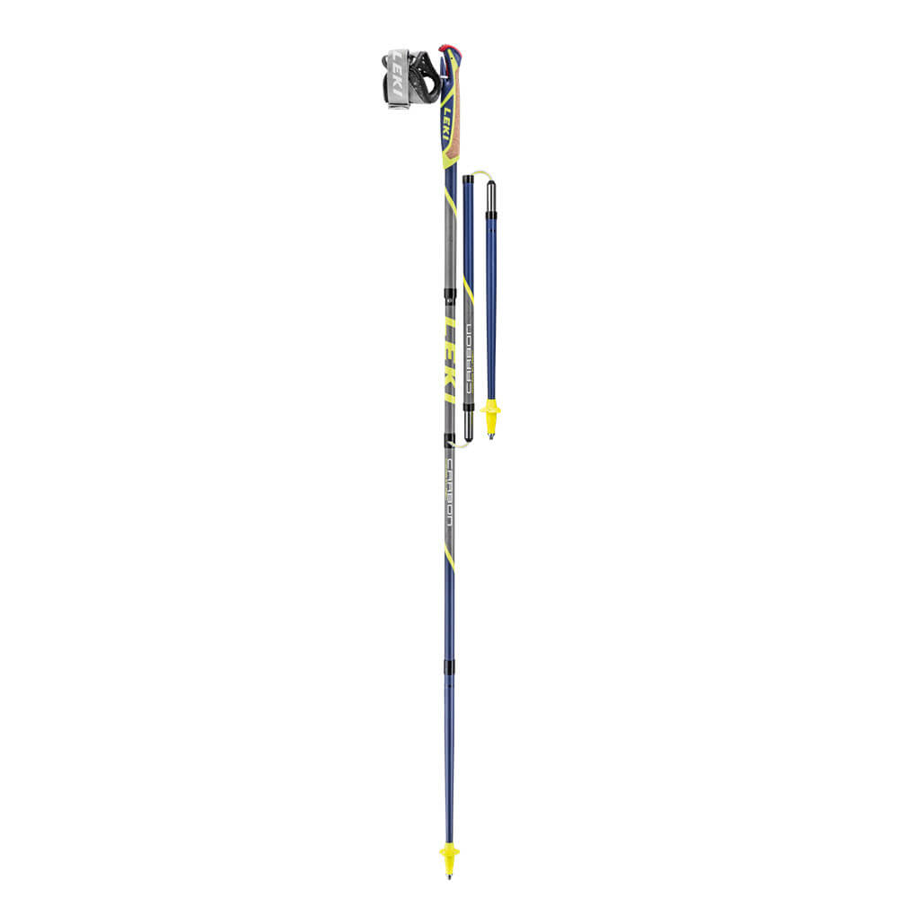 Leki Micro Flash Carbon Fiber Trail Running Poles Fixed Length Collapsible