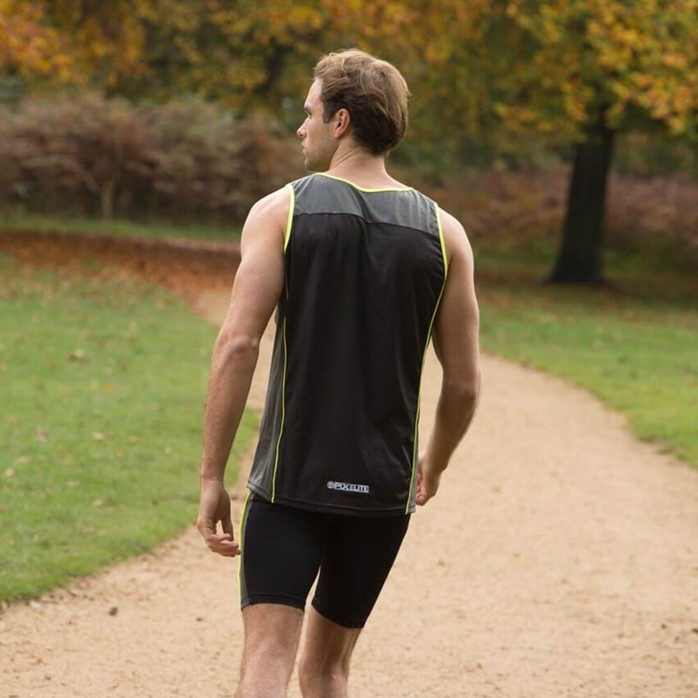 Mens reflective and moisture wicking proviz running singlet