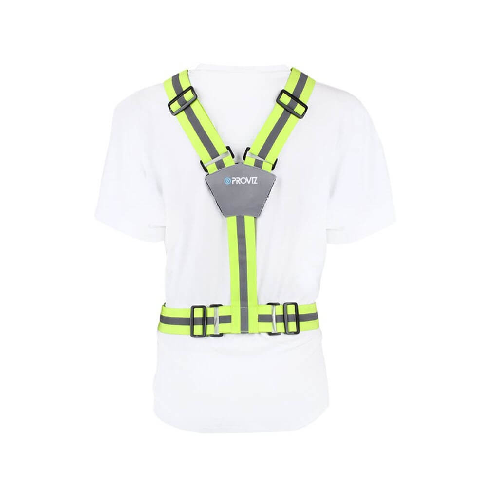 Proviz Classic Flexi Viz Adjustable High Visibility neon and fluorescent reflective running or cycling visibility belt vest