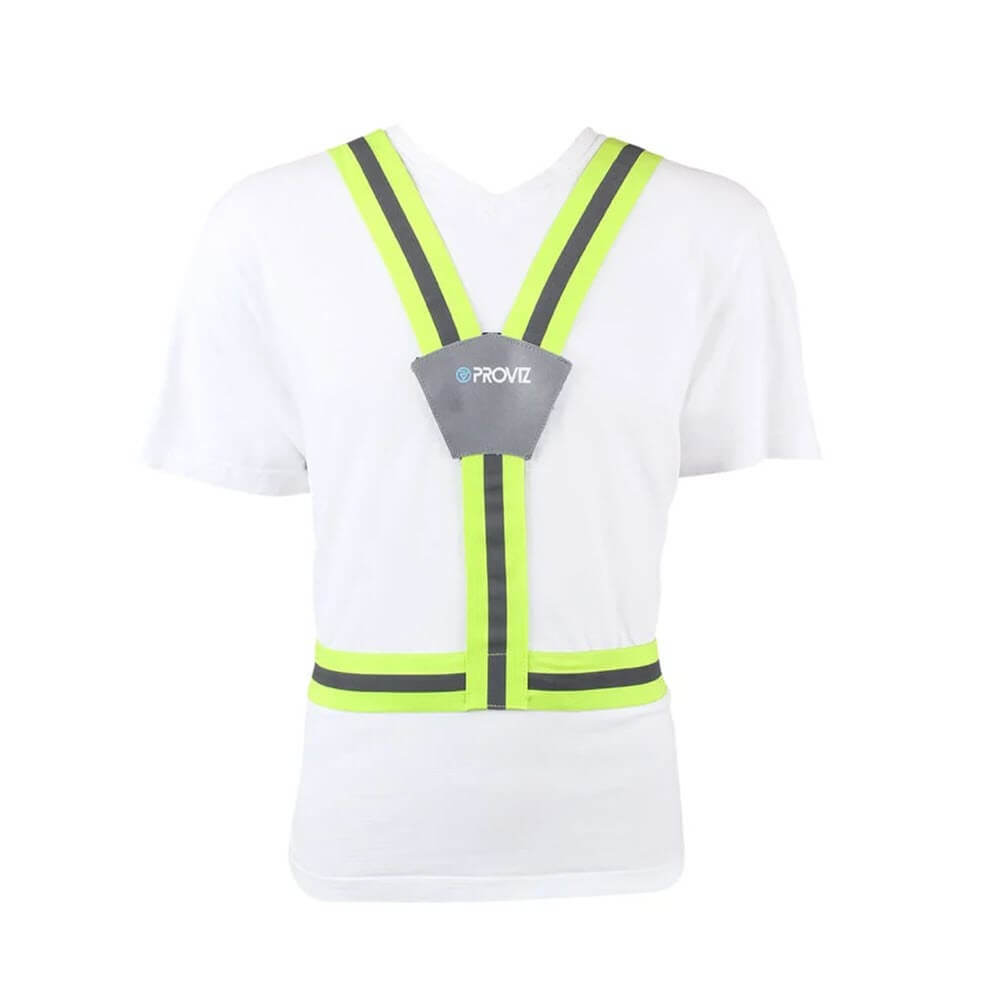 Proviz Classic Flexi Viz Adjustable High Visibility neon and fluorescent reflective running or cycling visibility belt vest