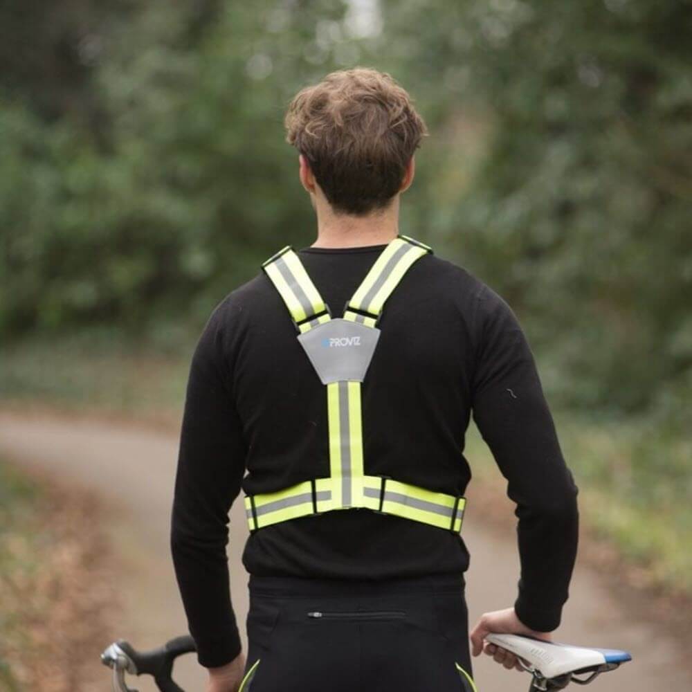 Proviz Classic Flexi Viz Adjustable High Visibility neon and fluorescent reflective running or cycling visibility belt vest