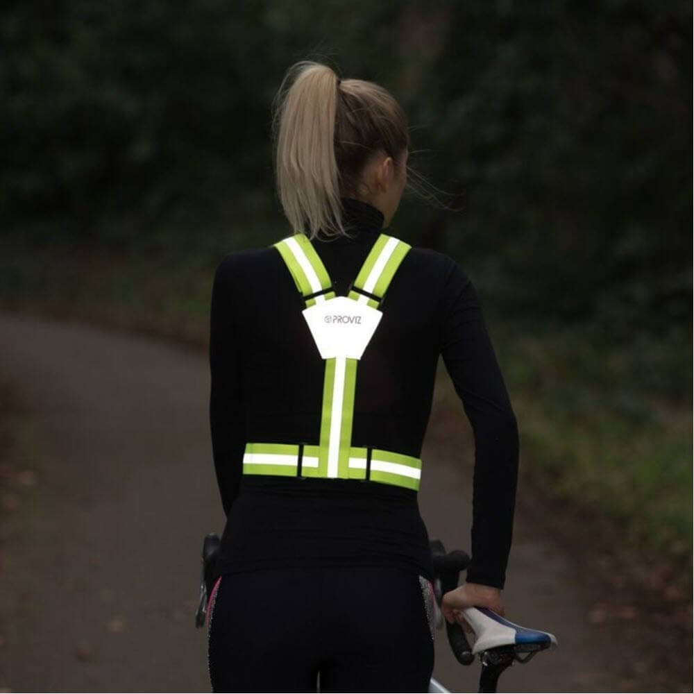 Proviz Classic Flexi Viz Adjustable High Visibility neon and fluorescent reflective running or cycling visibility belt vest