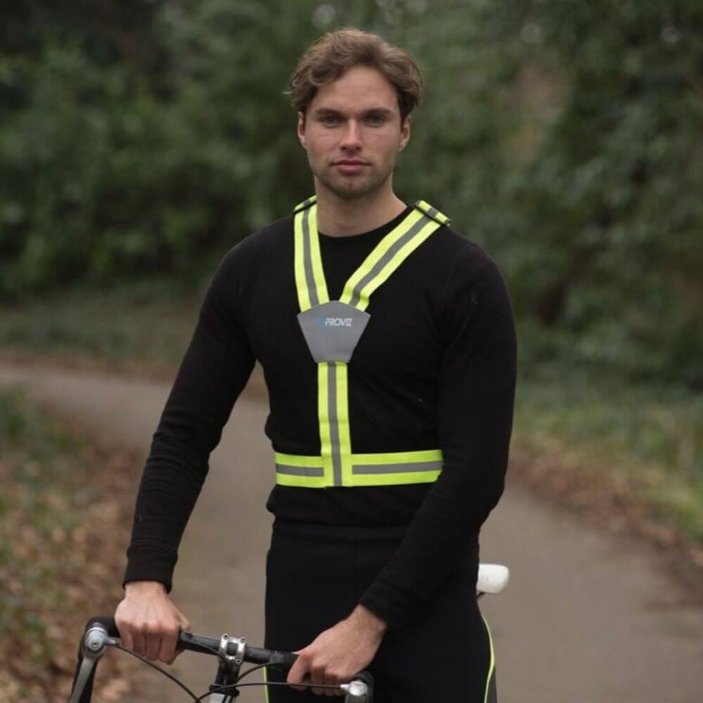 Proviz Classic Flexi Viz Adjustable High Visibility neon and fluorescent reflective running or cycling visibility belt vest
