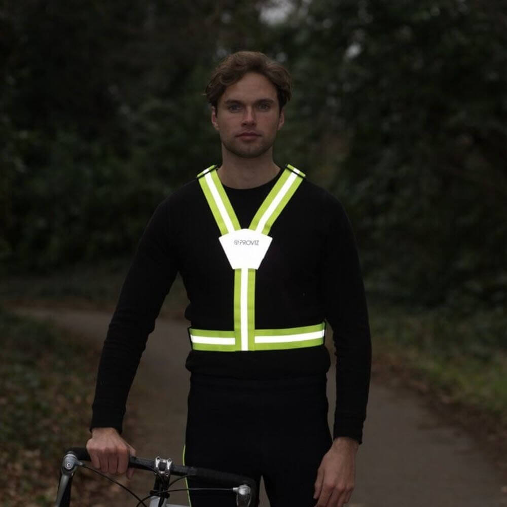 Proviz Classic Flexi Viz Adjustable High Visibility neon and fluorescent reflective running or cycling visibility belt vest