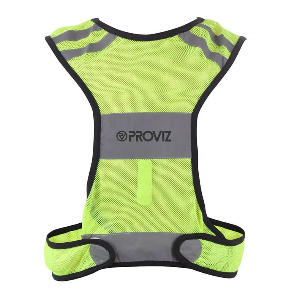 Proviz Reflective and high visiblity fluorescent neon visiblity adjustable running or cycling vest