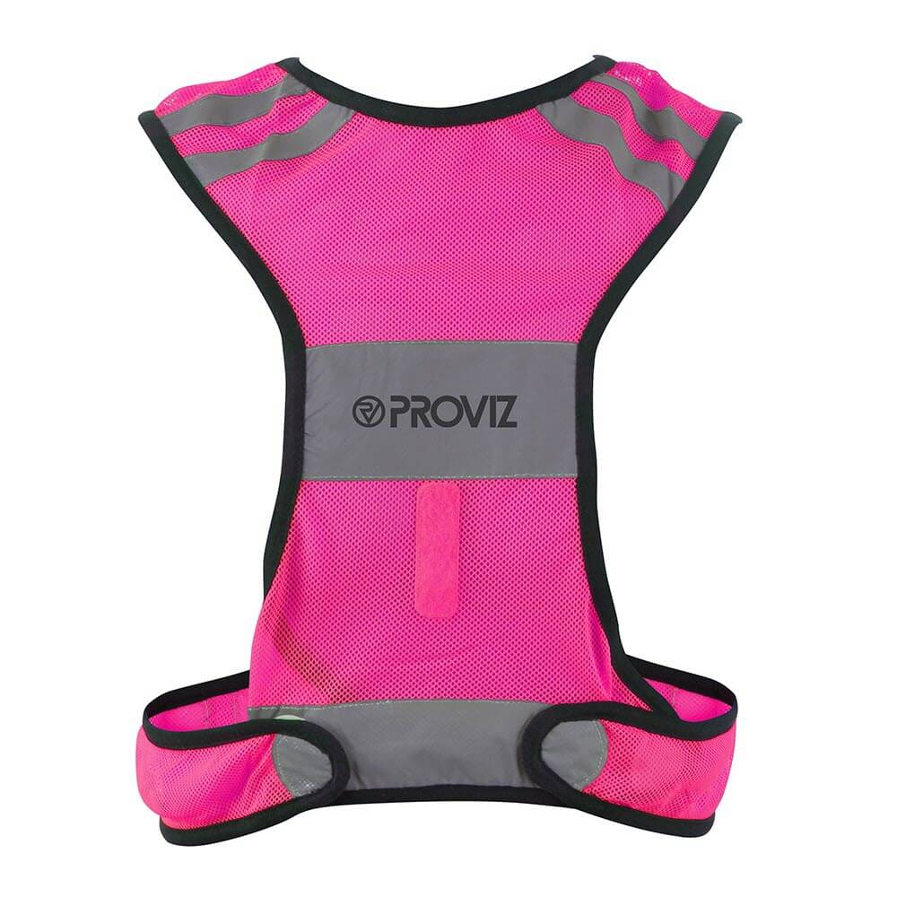 Proviz Reflective and high visiblity fluorescent neon visiblity adjustable running or cycling vest