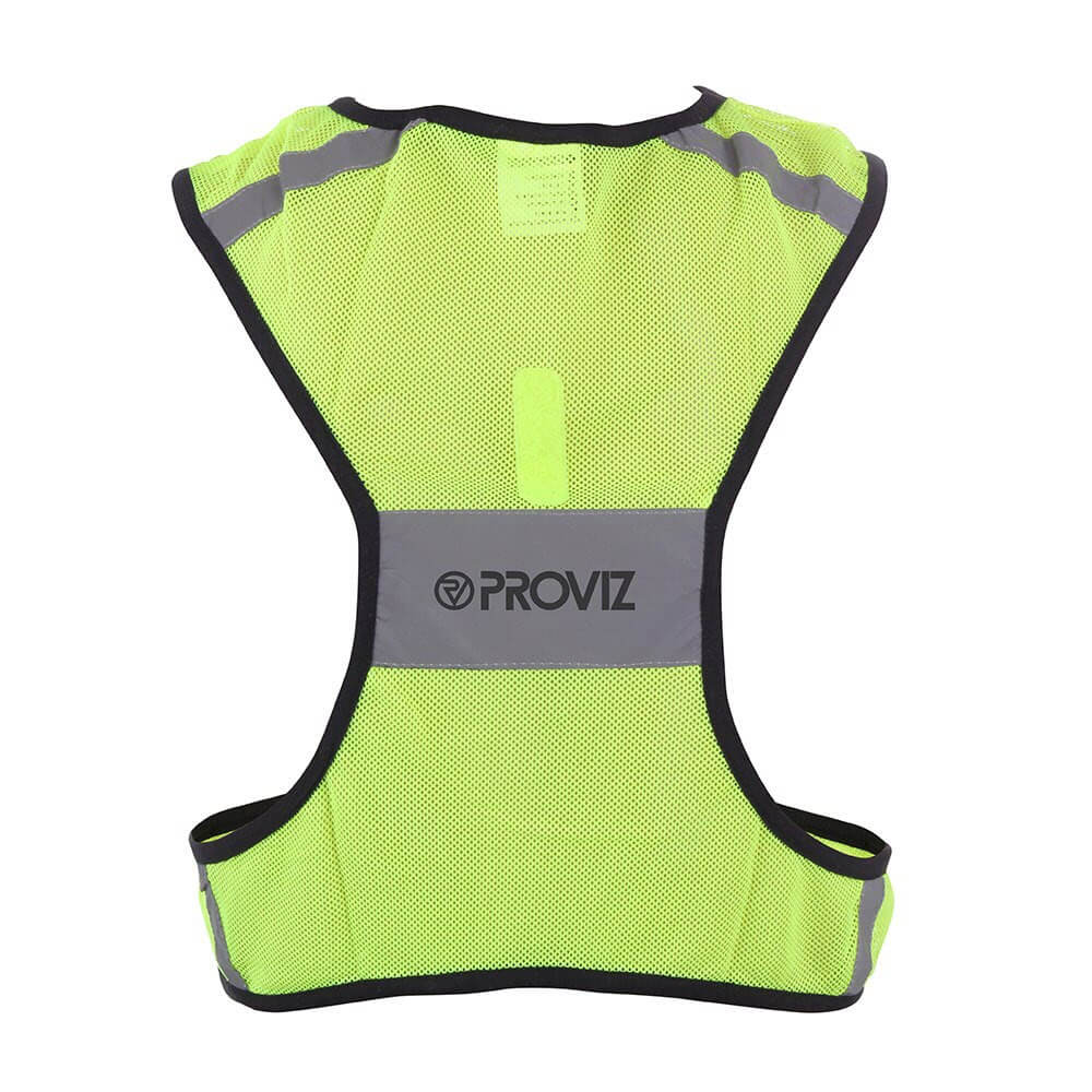 Proviz Reflective and high visiblity fluorescent neon visiblity adjustable running or cycling vest