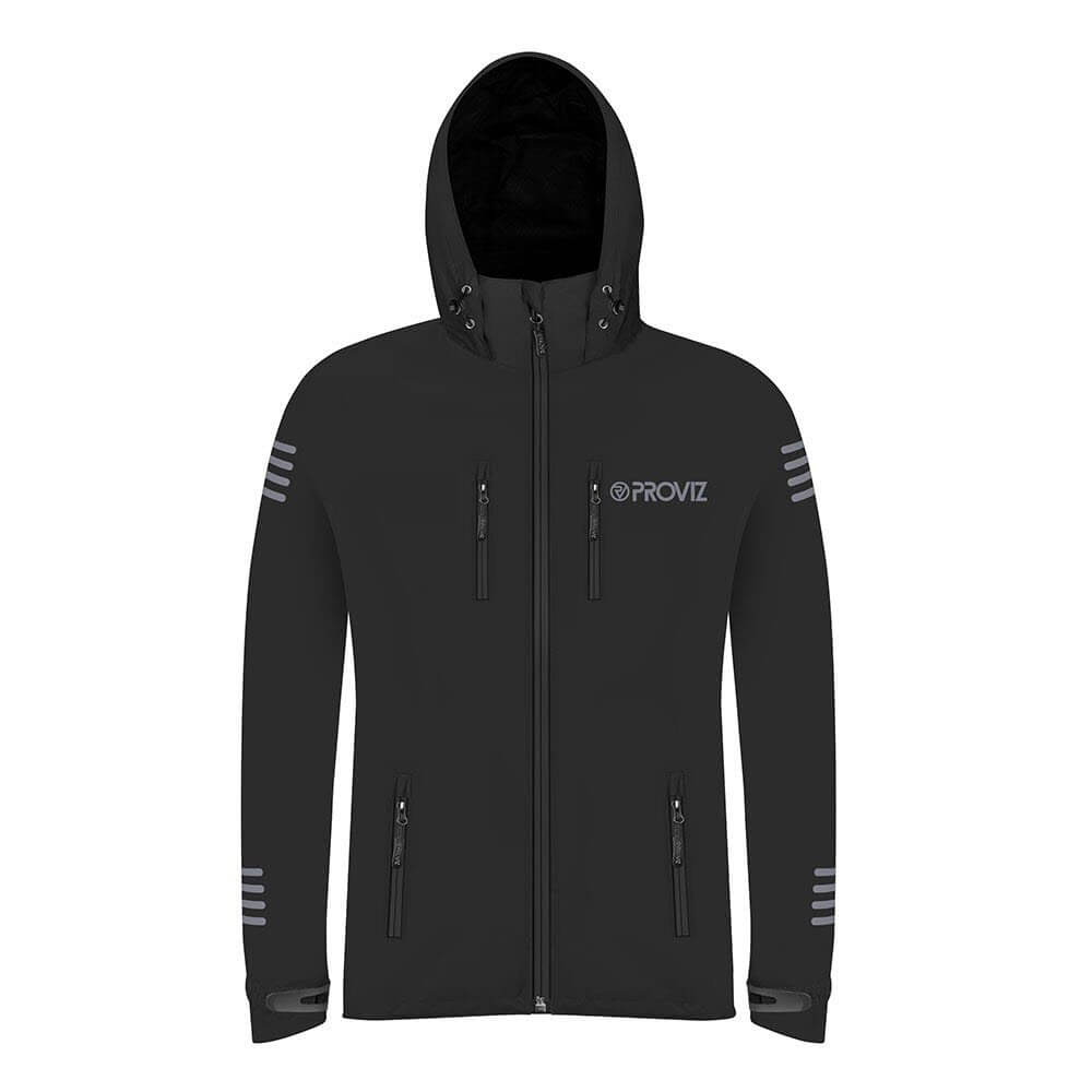 Proviz Classic Outdoor Waterproof and Windproof Black Jacket with Recycled Lining