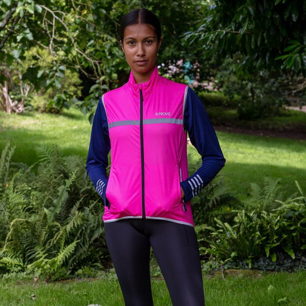 Proviz Classic Waterproof and Windproof Womens Running Gilet Seam Sealed and Reflective