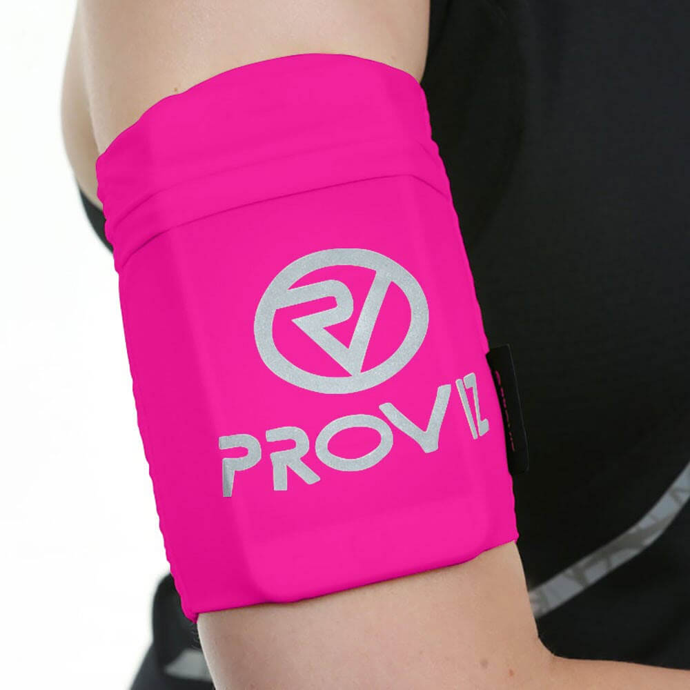 Proviz Y Fumble Arm Pocket for Phone, cards, money or keys whilst running, hiking or riding. Reflective details for safety