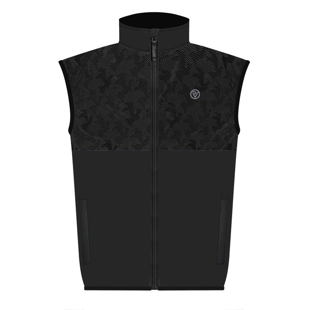Mens Water resistant, rainbow reflective windproof lightweight proviz explorer black running gilet