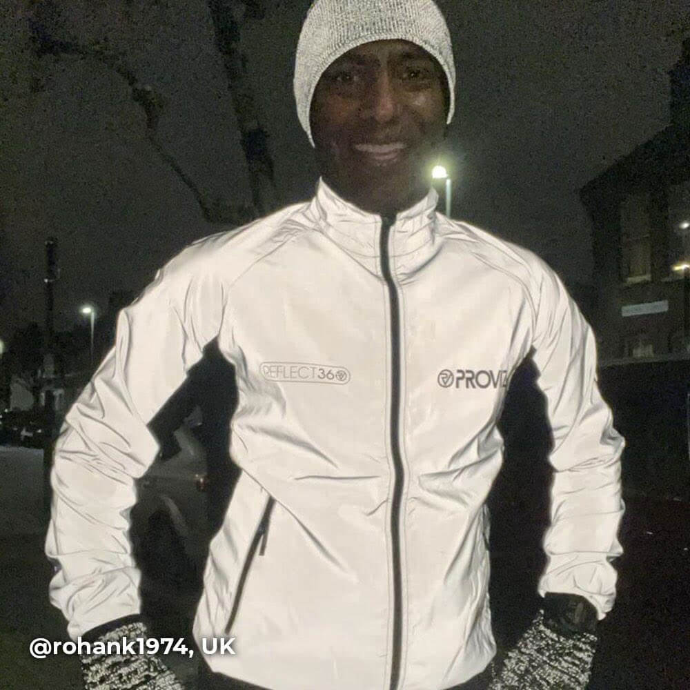 Proviz Mens REFLECT360  Fully Reflective Running Jacket. Breathable and reflecitve visibility