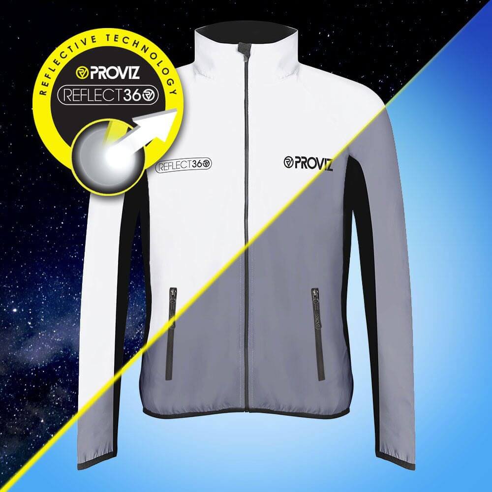 Proviz Mens REFLECT360 Fully Reflective Running Jacket. Breathable and reflecitve visibility