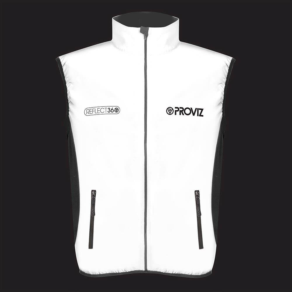 Proviz REFLECT360 mens reflective gilet for running or cycling. Breathable with high visiblity