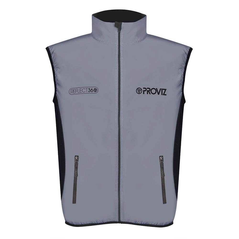 Proviz REFLECT360 mens reflective gilet for running or cycling. Breathable with high visiblity