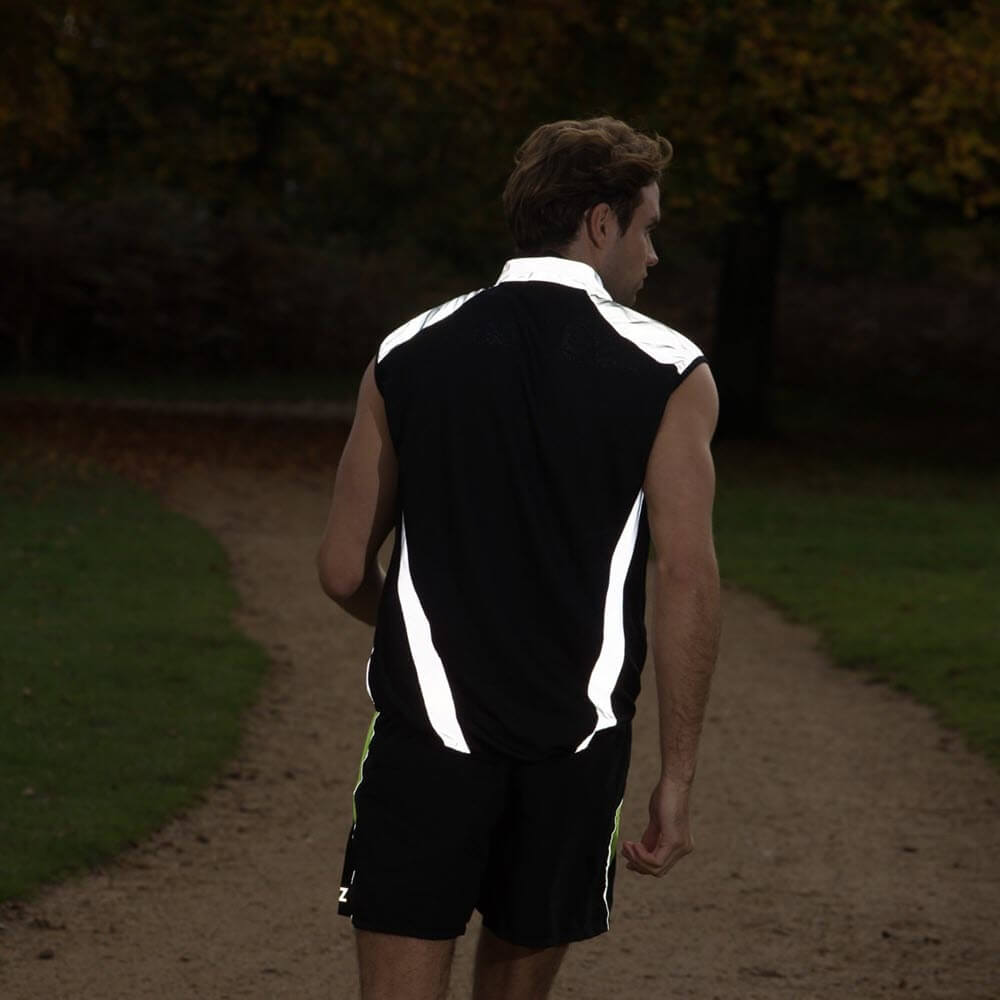 Proviz REFLECT360 mens reflective gilet for running or cycling. Breathable with high visiblity