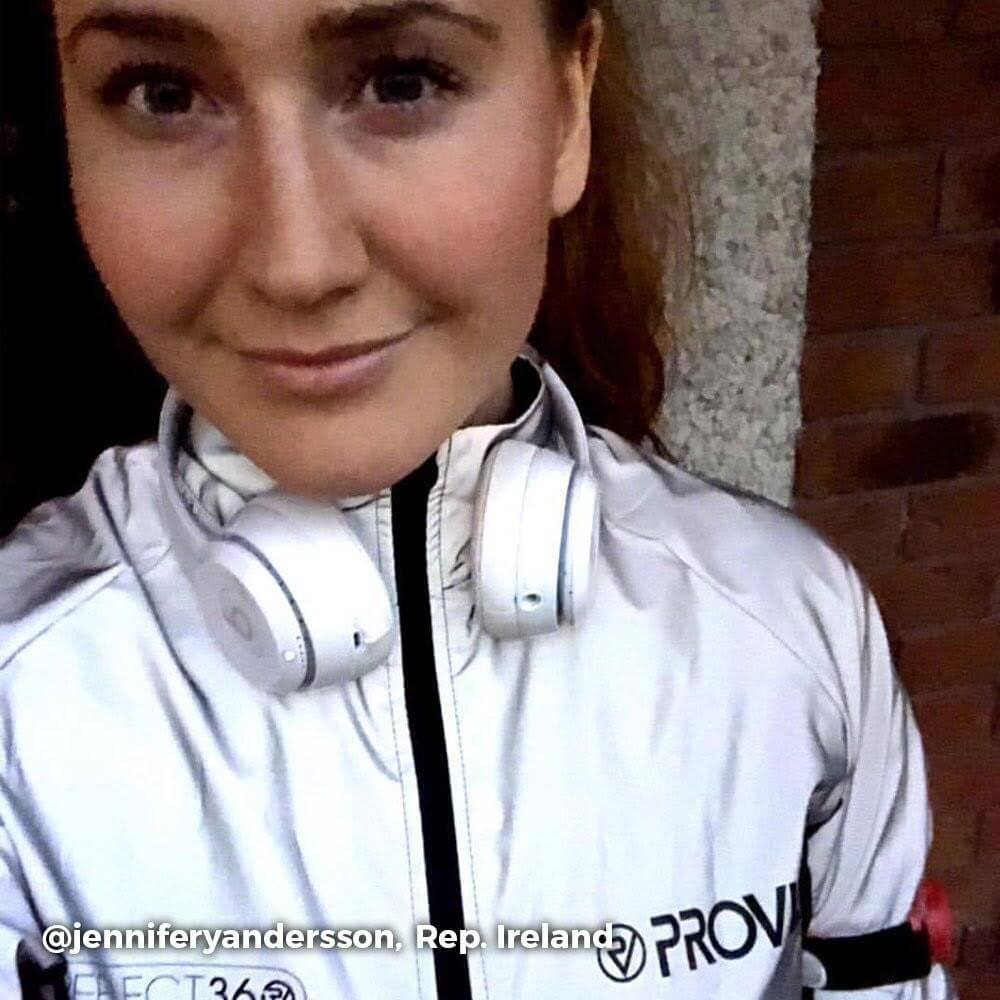 Proviz REFLECT360 Womens fully reflective running jacket for visibility and night time running
