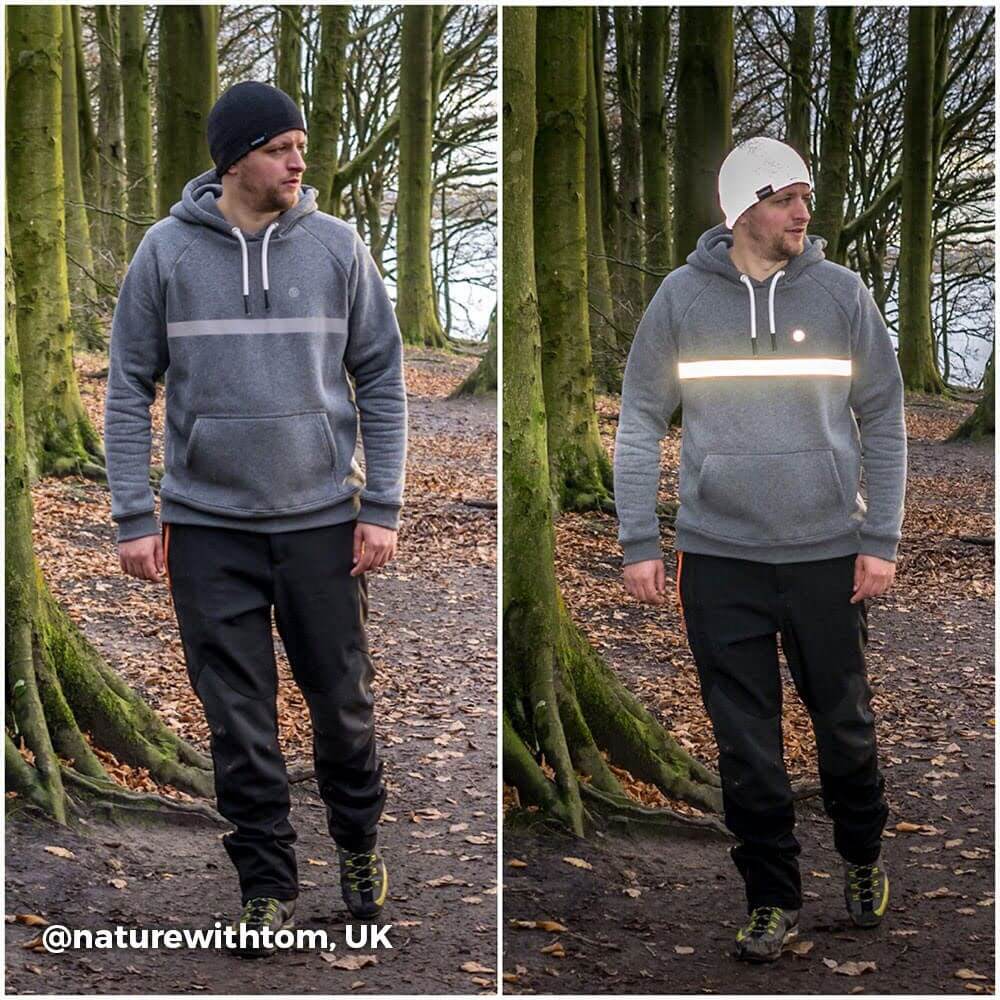 Proviz REFLECT360 Mens reflective hoodie. Warm and Cozy super soft hoodie for men