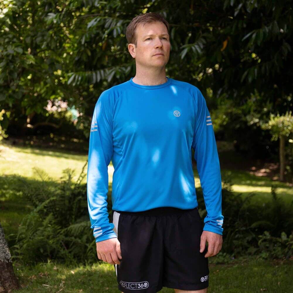 Proviz REFLECT360 mens long sleeve running top with reflective details moisture wicking, lightweight and breathable.