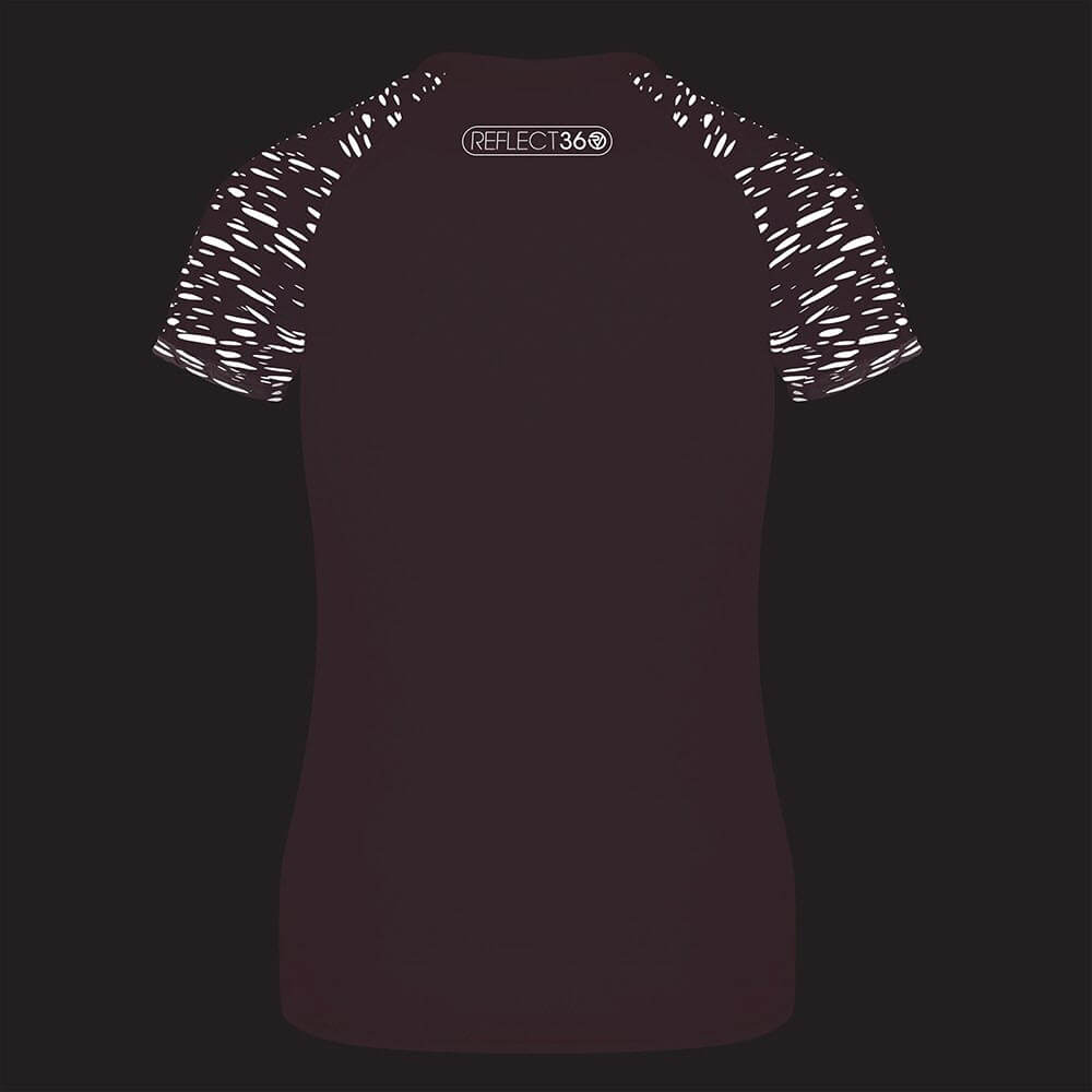 Proviz REFLECT360 Womens Short Sleeve Running Top. Breathable and moisture wicking with large reflective details for visibility.