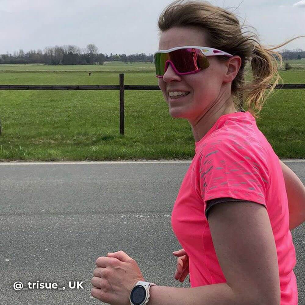 Proviz REFLECT360 Womens Short Sleeve Running Top. Breathable and moisture wicking with large reflective details for visibility.