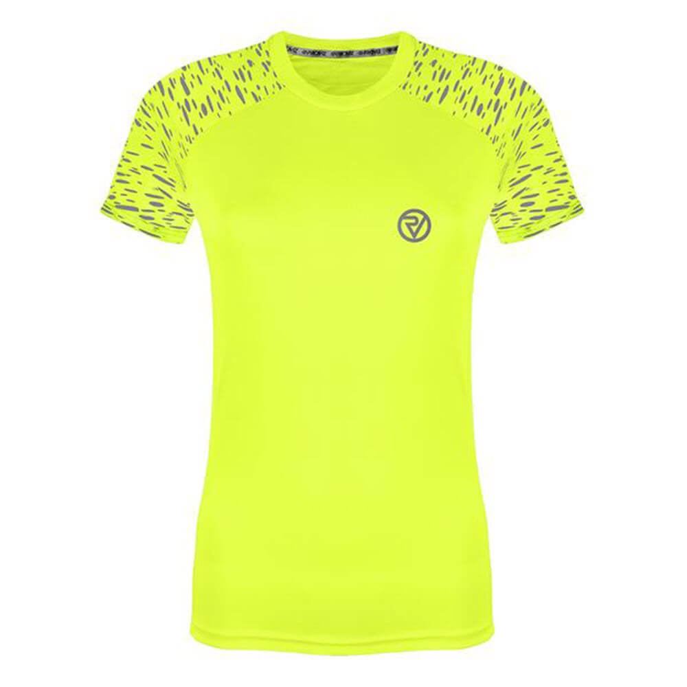 Proviz REFLECT360 Womens Short Sleeve Running Top. Breathable and moisture wicking with large reflective details for visibility.