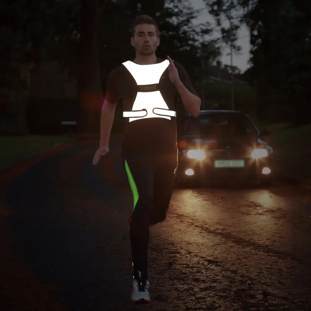 Proviz REFLECT360 fully reflective adjustable fit breathable running or cycling night visibility vest