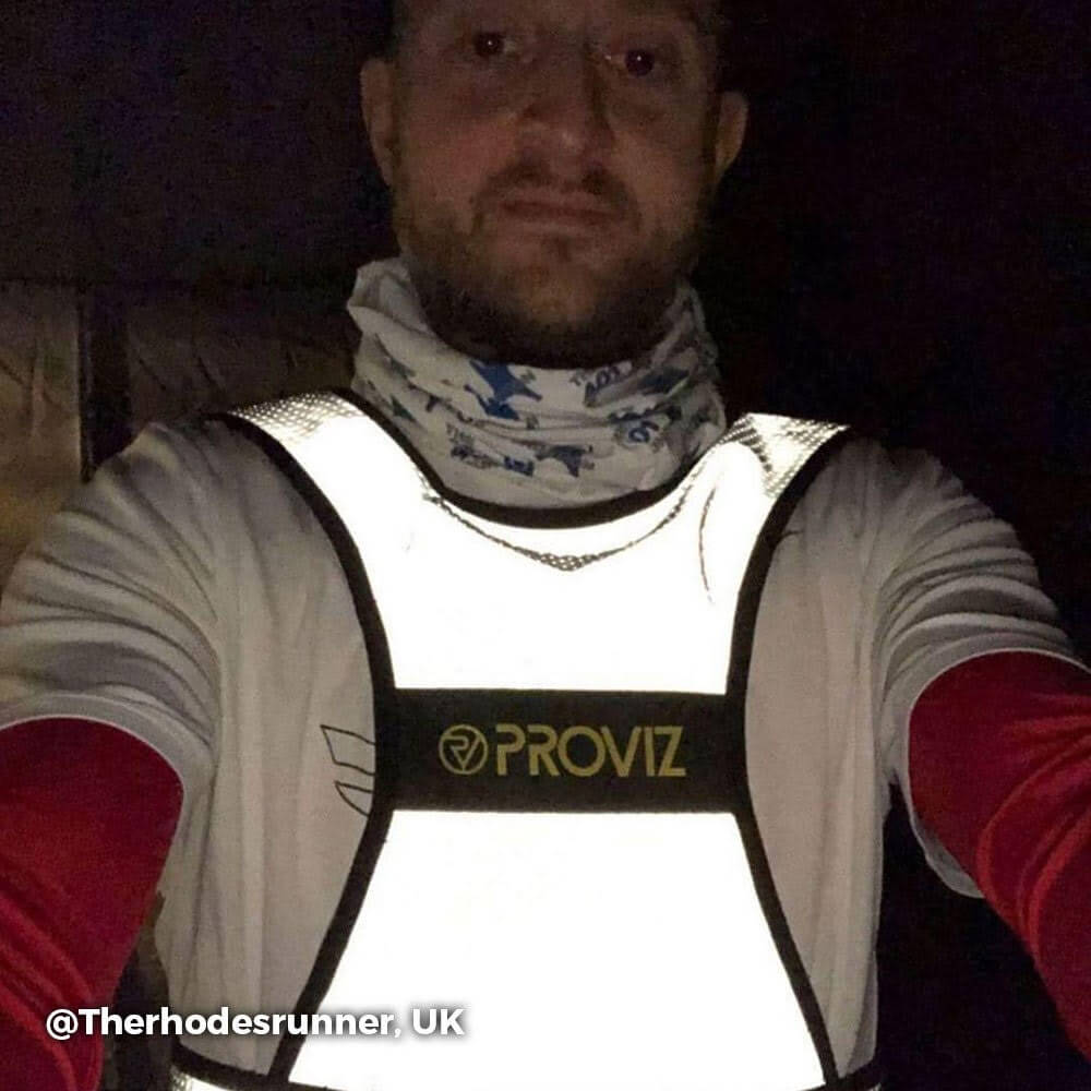 Proviz REFLECT360 fully reflective adjustable fit breathable running or cycling night visibility vest