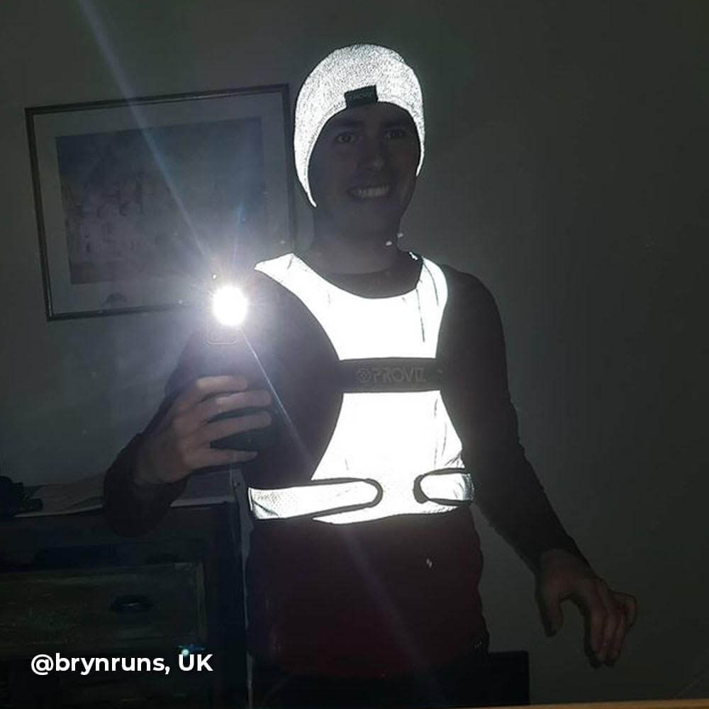 Proviz REFLECT360 fully reflective adjustable fit breathable running or cycling night visibility vest