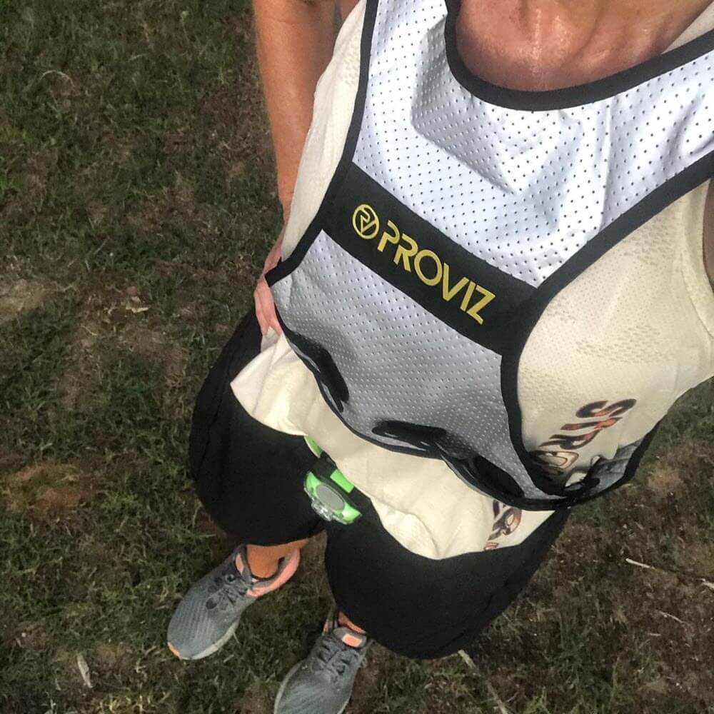 Proviz REFLECT360 fully reflective adjustable fit breathable running or cycling night visibility vest