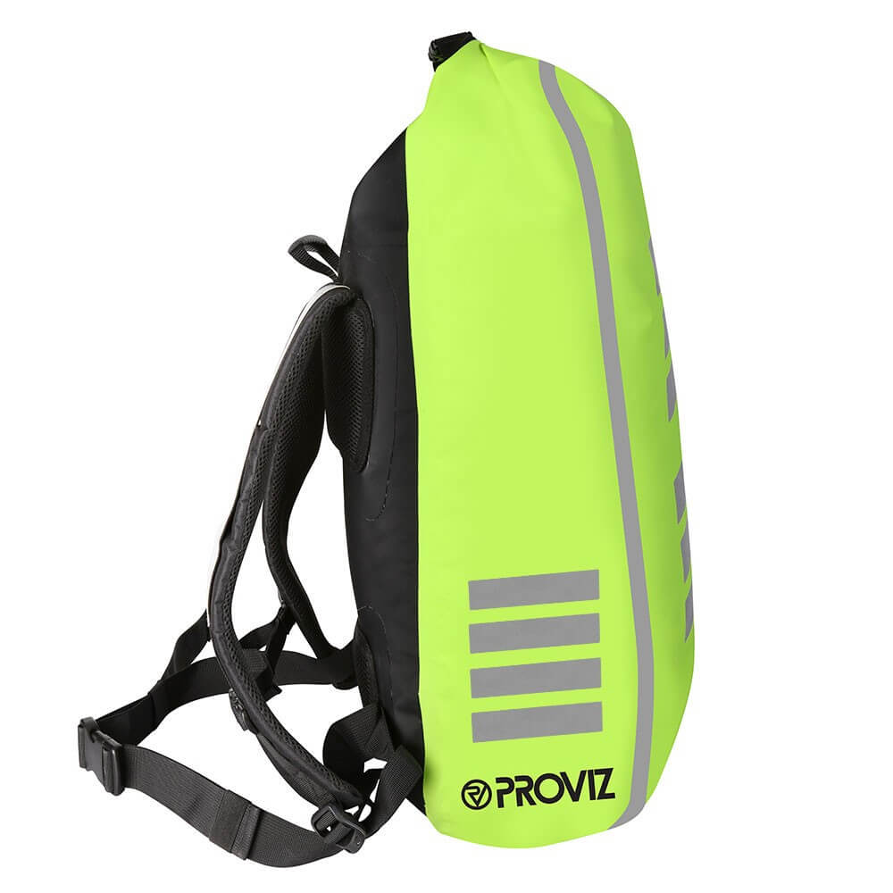 Proviz High Visibility Reflective Waterproof drybag backpack for cycling and running large capacity fully submersible waterproof