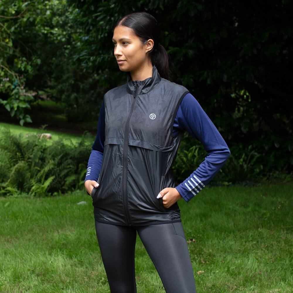 Proviz REFLECT360 Explorer Womens lightweight, breathable, rainbow reflective windproof running gilet