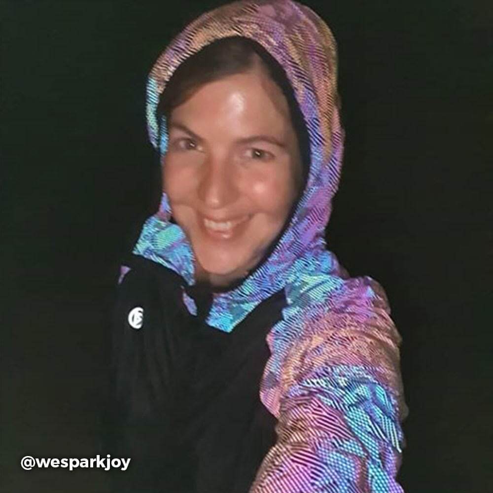 Proviz REFLECT360 Explorer Womens lightweight running jacket rainbow reflective breathable windproof and water resistant