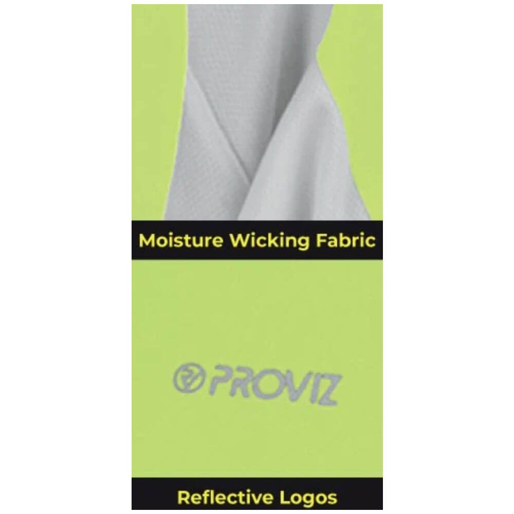 Proviz mens classic hi vis sun protective short sleeve moisture wicking neon coloured running top