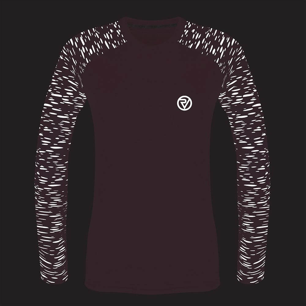 Proviz REFLECT360 Womens Long Sleeve Running Top. Reflective pattern details moisture wicking, breathable and lightweight