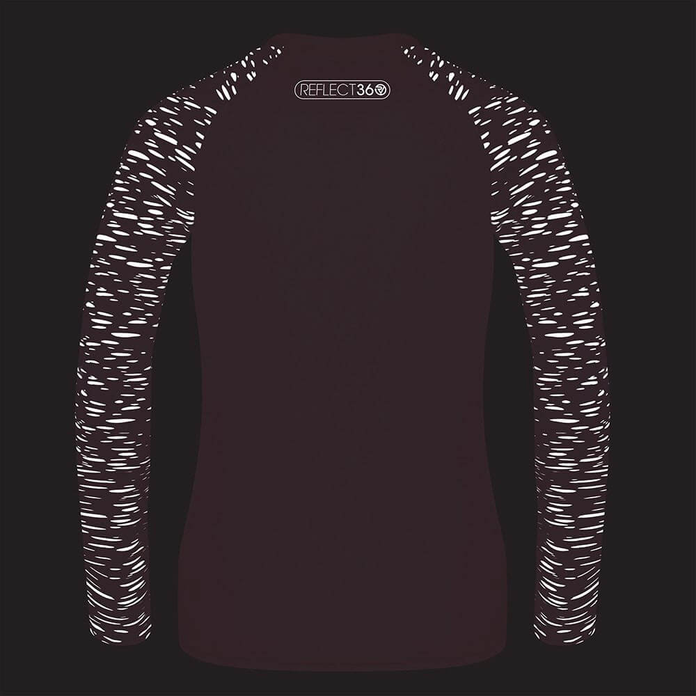 Proviz REFLECT360 Womens Long Sleeve Running Top. Reflective pattern details moisture wicking, breathable and lightweight