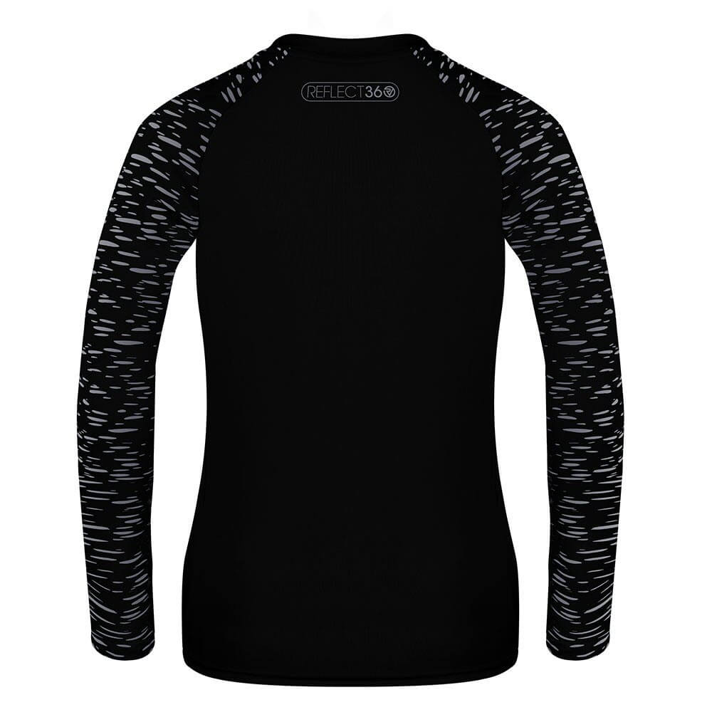 Proviz REFLECT360 Womens Long Sleeve Running Top. Reflective pattern details moisture wicking, breathable and lightweight