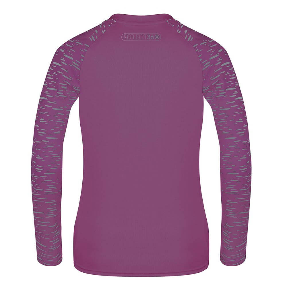 Proviz REFLECT360 Womens Long Sleeve Running Top. Reflective pattern details moisture wicking, breathable and lightweight