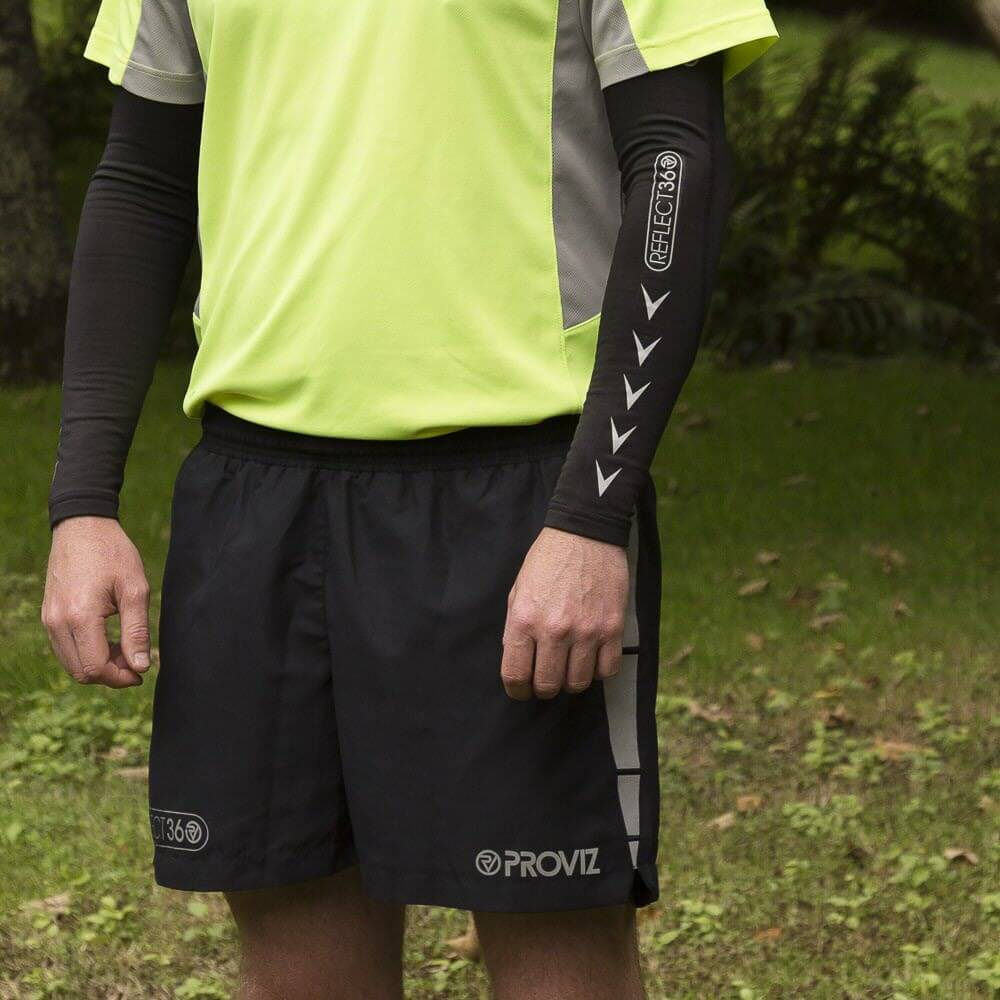 Proviz REFLECT360 running and cycling arm warmers and arm sleeves iwth full reeflective details for visibility