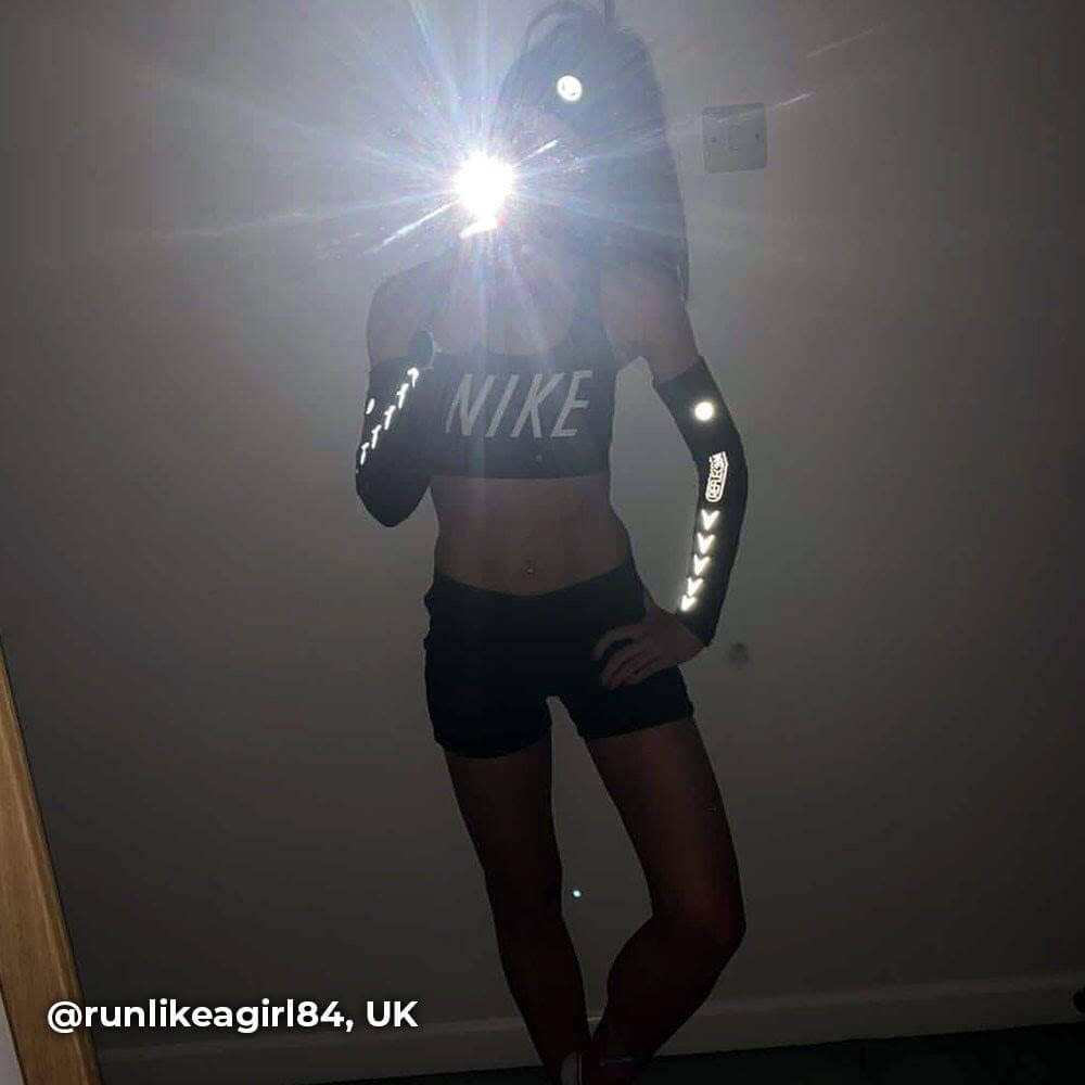 Proviz REFLECT360 running and cycling arm warmers and arm sleeves iwth full reeflective details for visibility