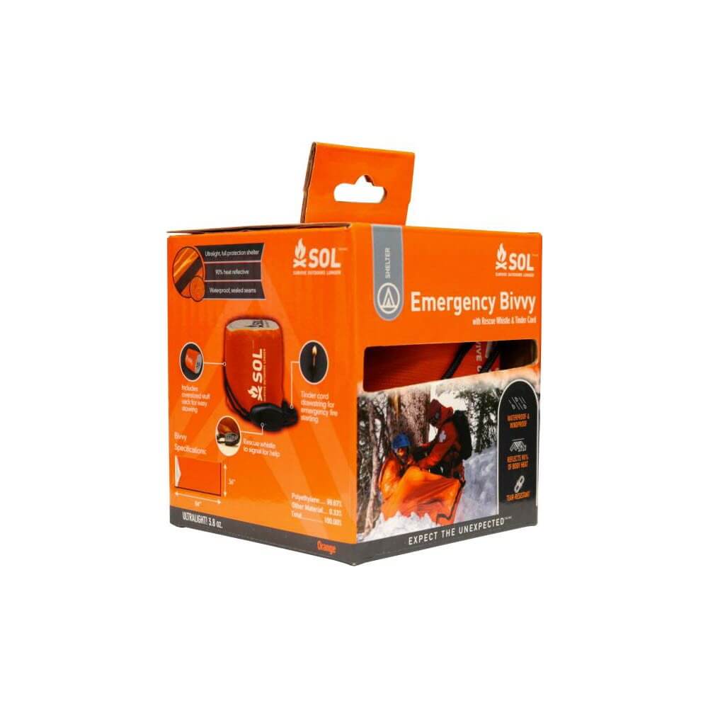 SOL Emergency Bivvy Emergency Sleeping Bag and Emergency Heat Blanket for Runners, Hikers and Adventurers