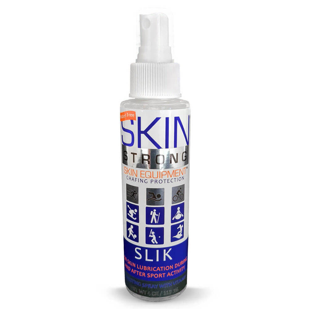 Skin Strong SLIK anti-chafe spray, anti-blister spray. Stop thigh Rub and Stop Blisters