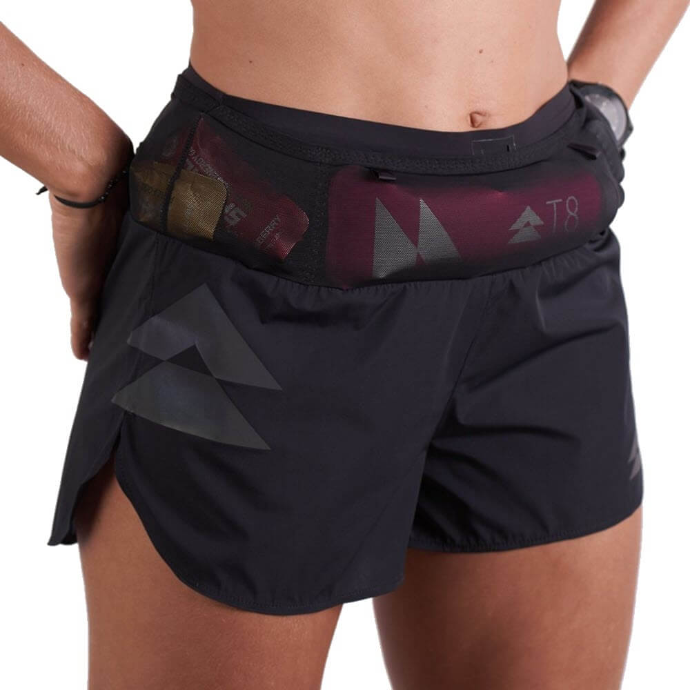 T8 Sherpa Womens running shorts no chafe with waist band storage super lightweight run shorts