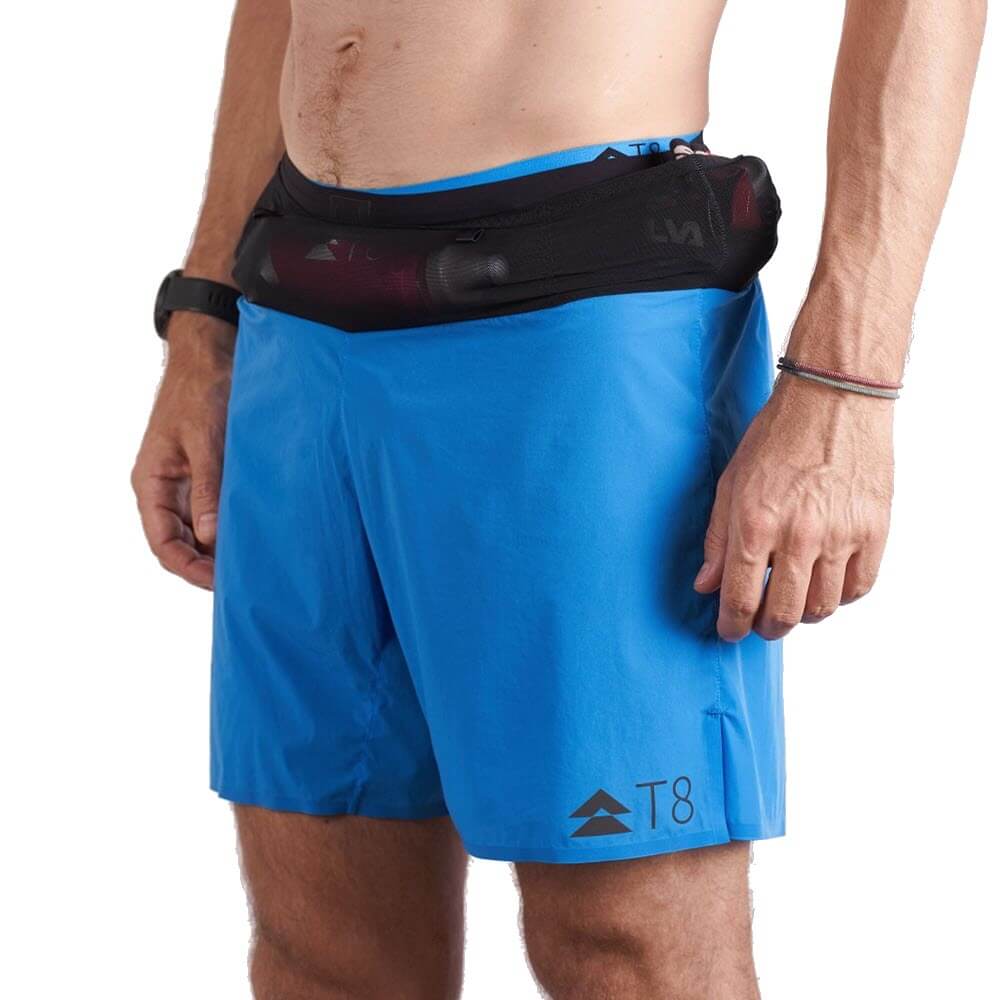 T8 Mens Sherpa running shorts with waist pocket storage no chafe shorts