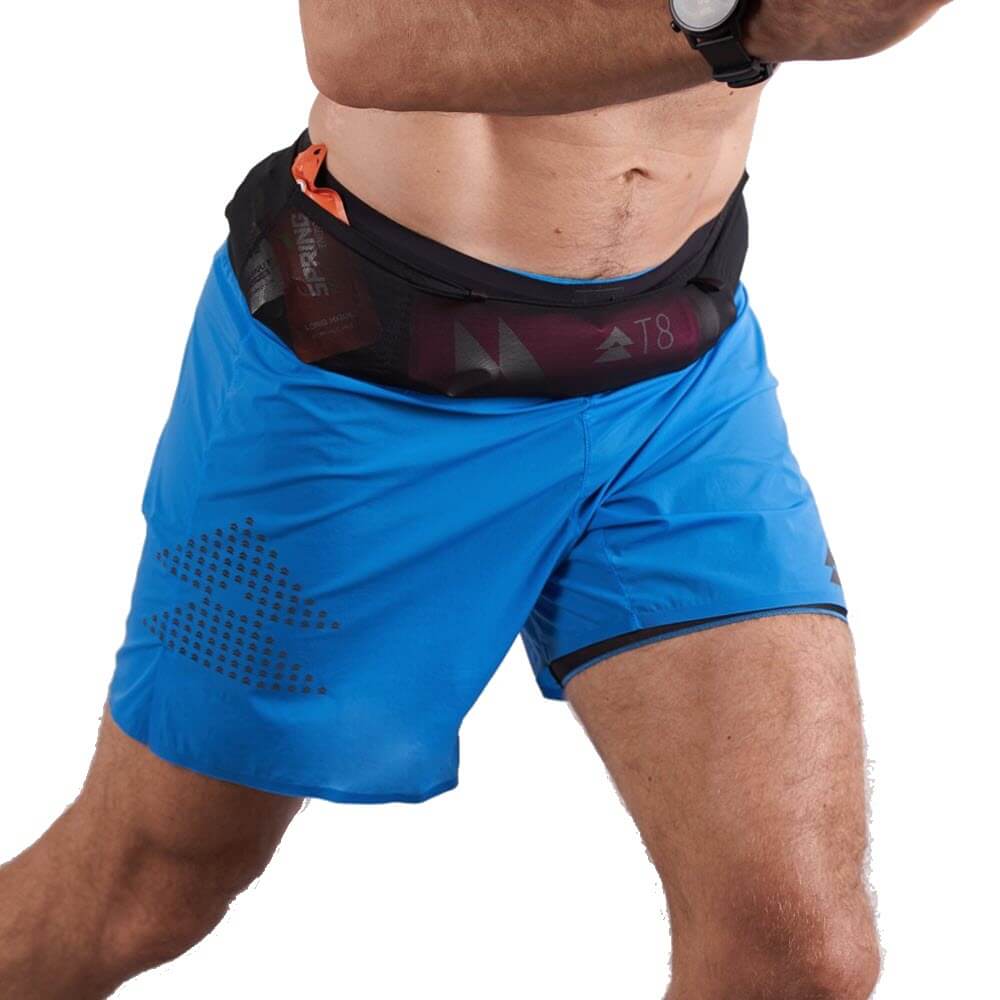 T8 Mens Sherpa running shorts with waist pocket storage no chafe shorts