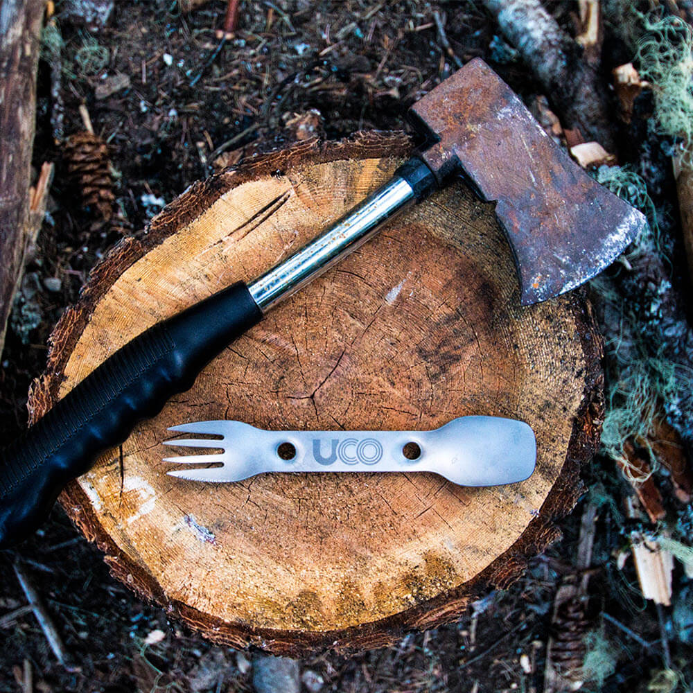UCO Gear Titanium spork for camping hiking and overnight adventures
